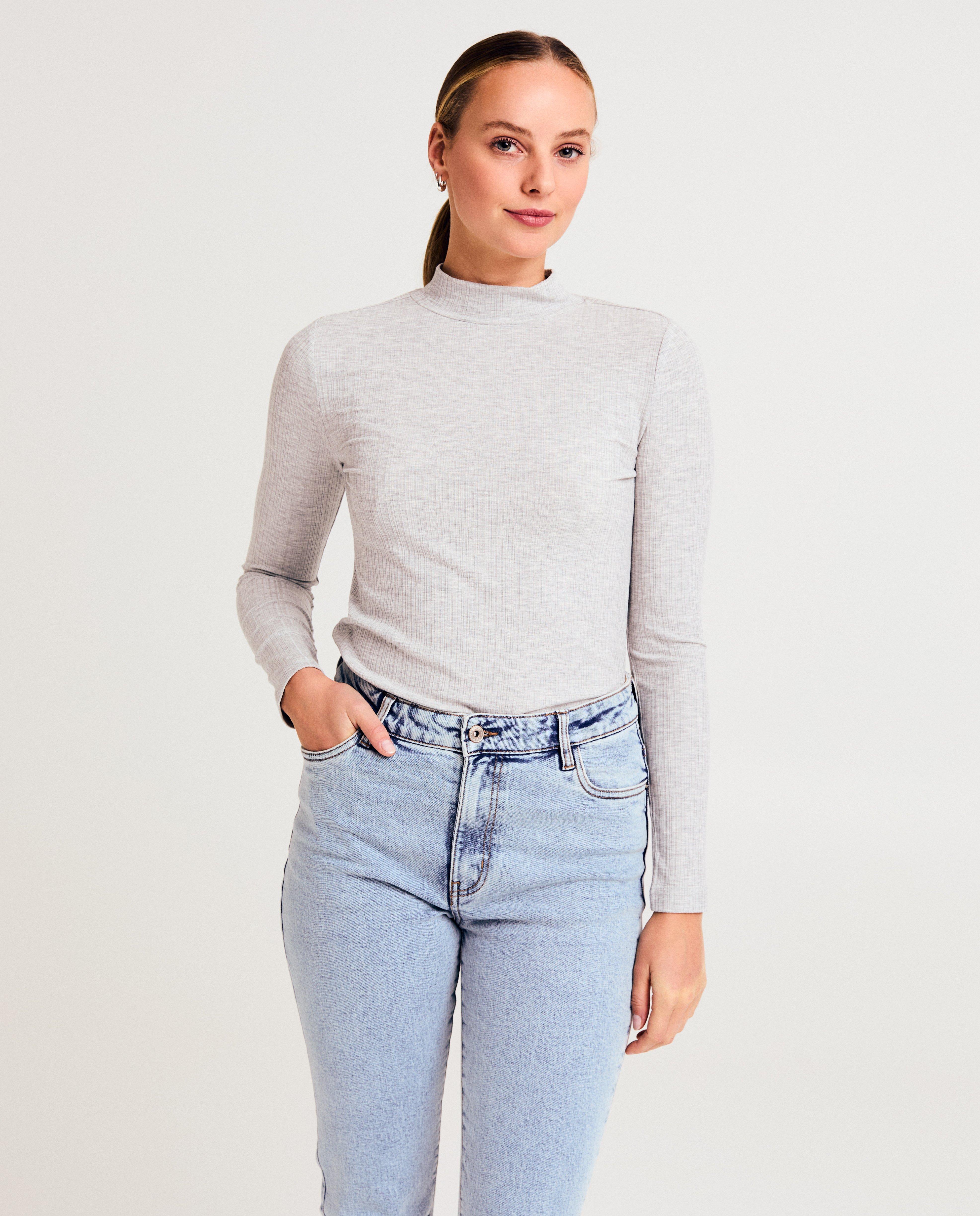 Tricou cu mânecă lungă Sora Grey gri