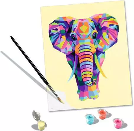 CreArt Funky Elefant - Malen nach Zahlen für Erwachsene