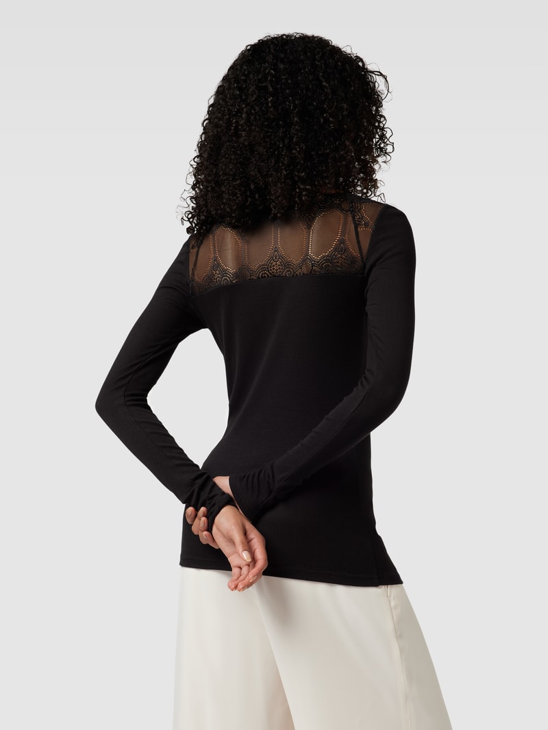 Longsleeve mit Rundhalsausschnitt Modell 'Ryan' in black