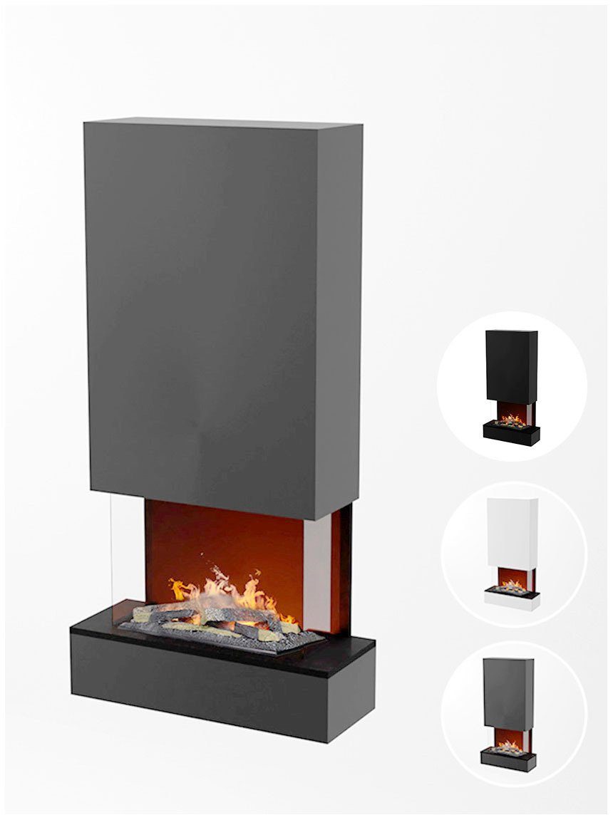 GLOW FIRE Elektrokamin Hölderlin hoch, Wasserdampfkamin mit 3D Feuer mit integriertem Knistereffekt