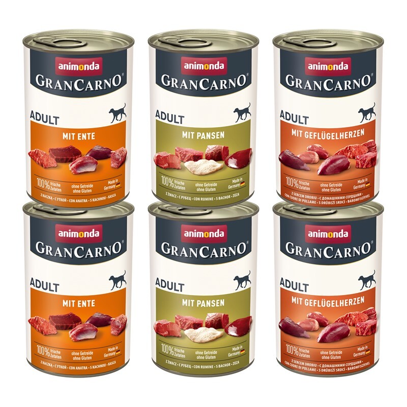 Animonda Hundenassfutter Animonda GranCarno Adult 6x400 g deftige Variation