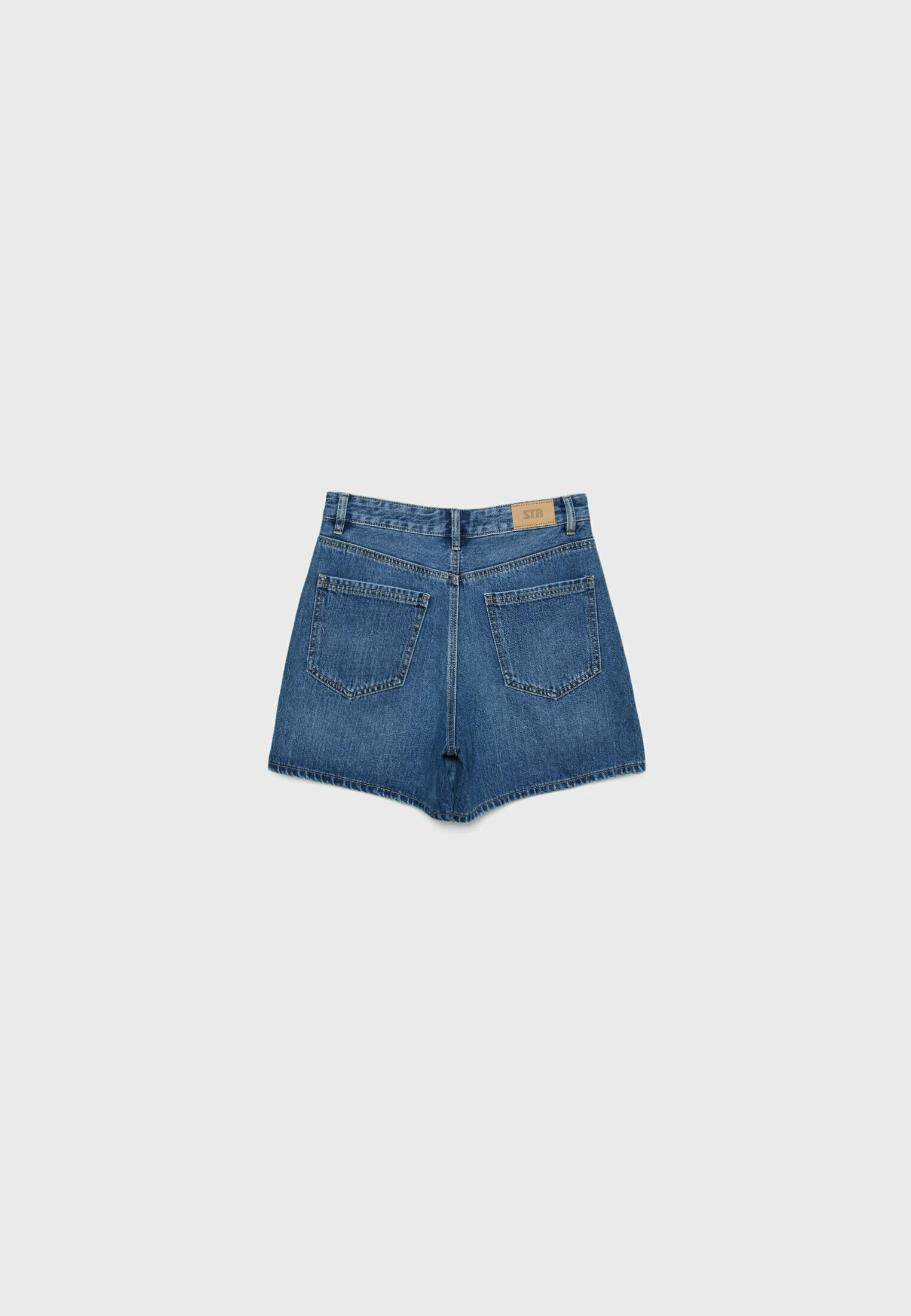 Stradivarius MOM BERMUDA - Shorts vaqueros