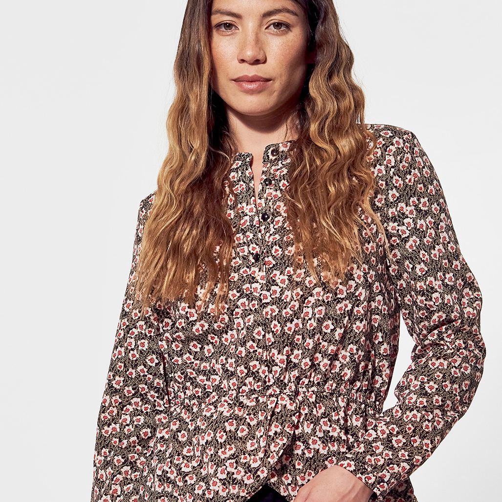 VEEP   Blouse régular Femme avec imprimé fleuri