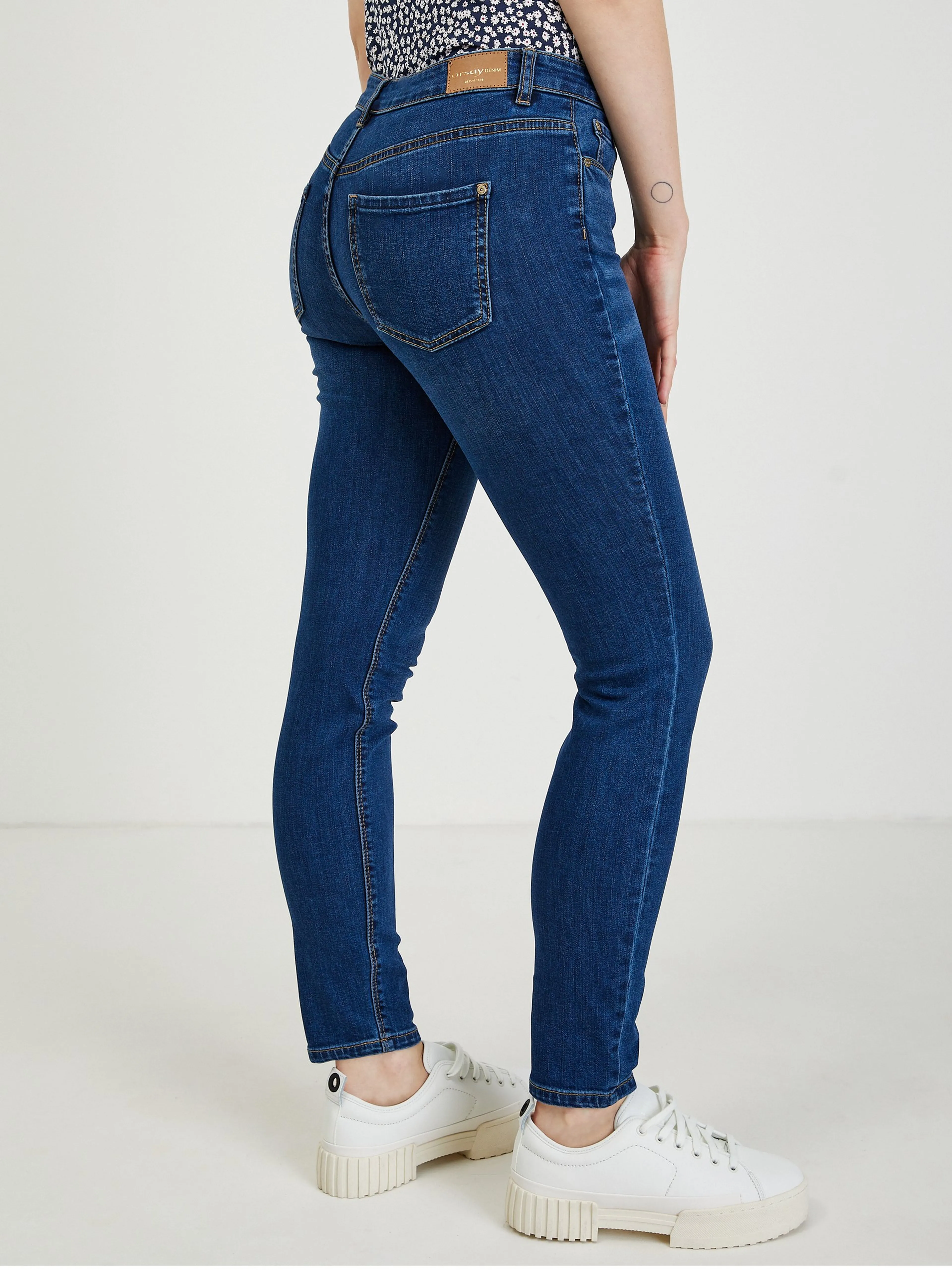 Dunkelblaue Damen Slim Fit Jeans ORSAY