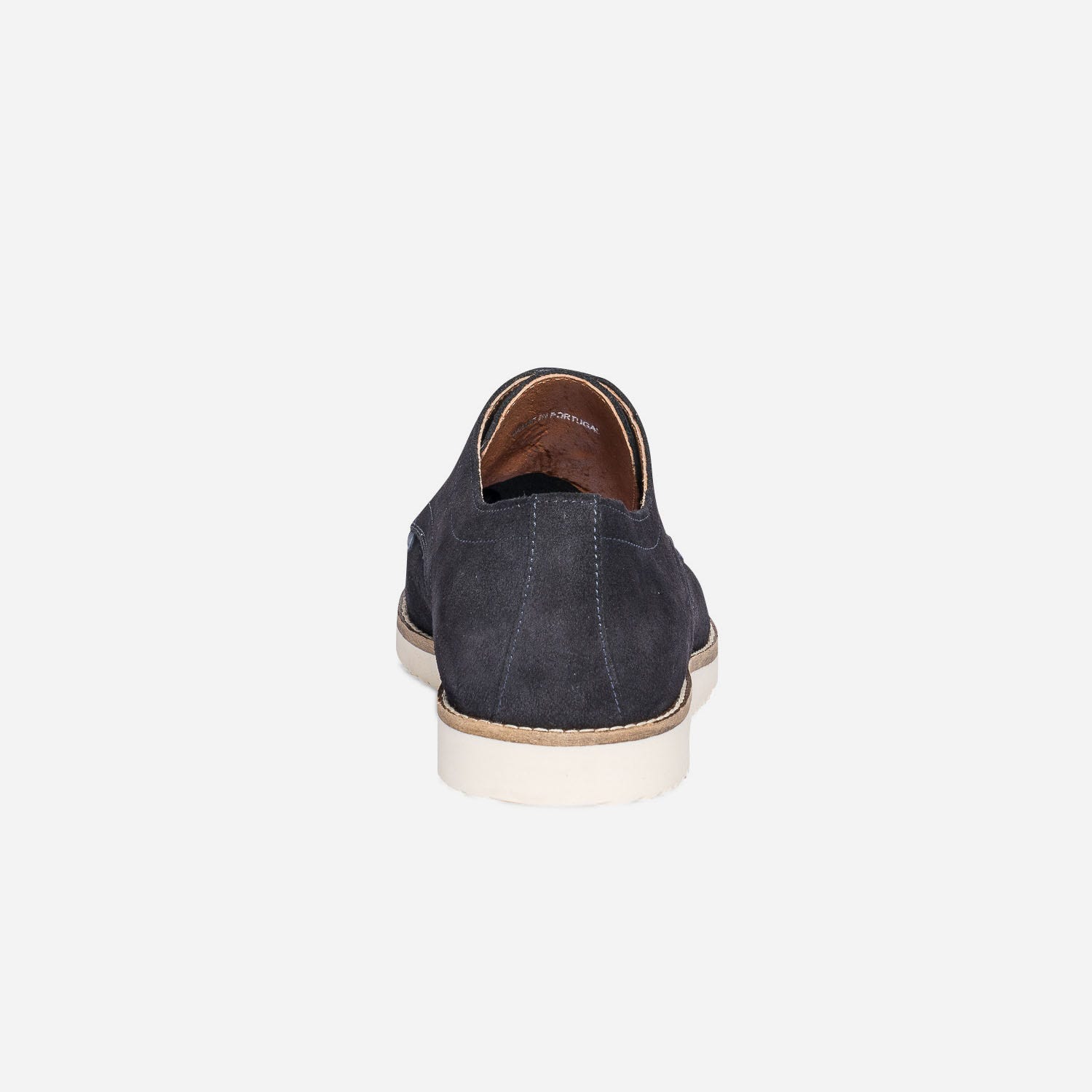 Derby confort bleu marine en cuir velours