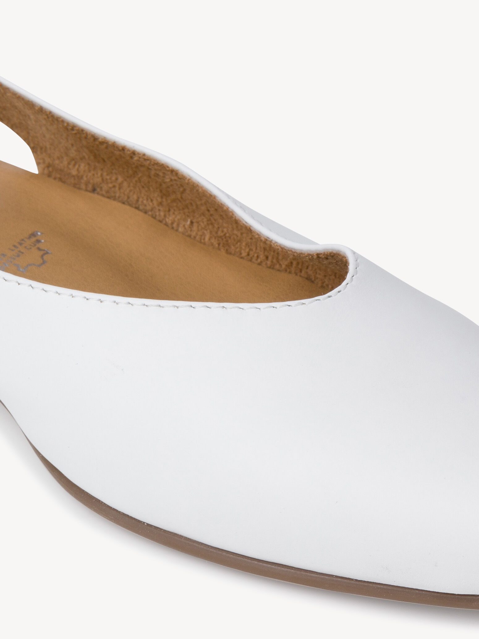 Escarpin en cuir - blanc
