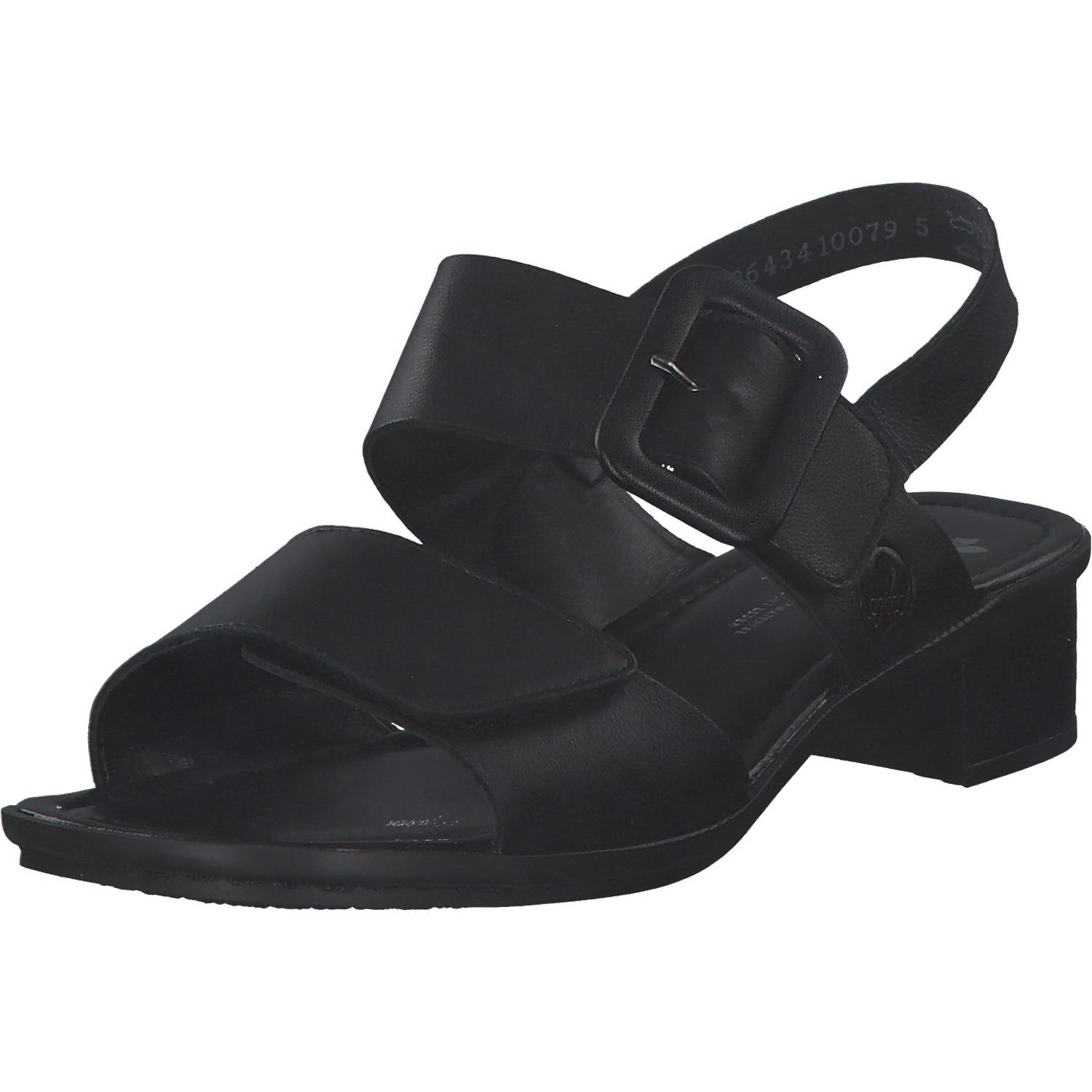 Rieker 62663, Plateau-Sandaletten, Damen, Schwarz