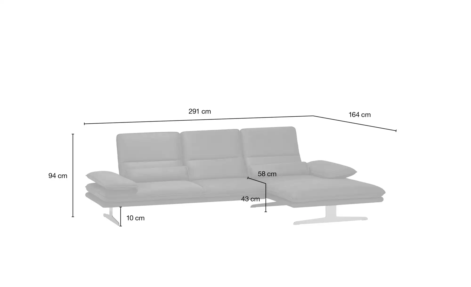W.SCHILLIG Ecksofa aus Mikrofaser Broadway