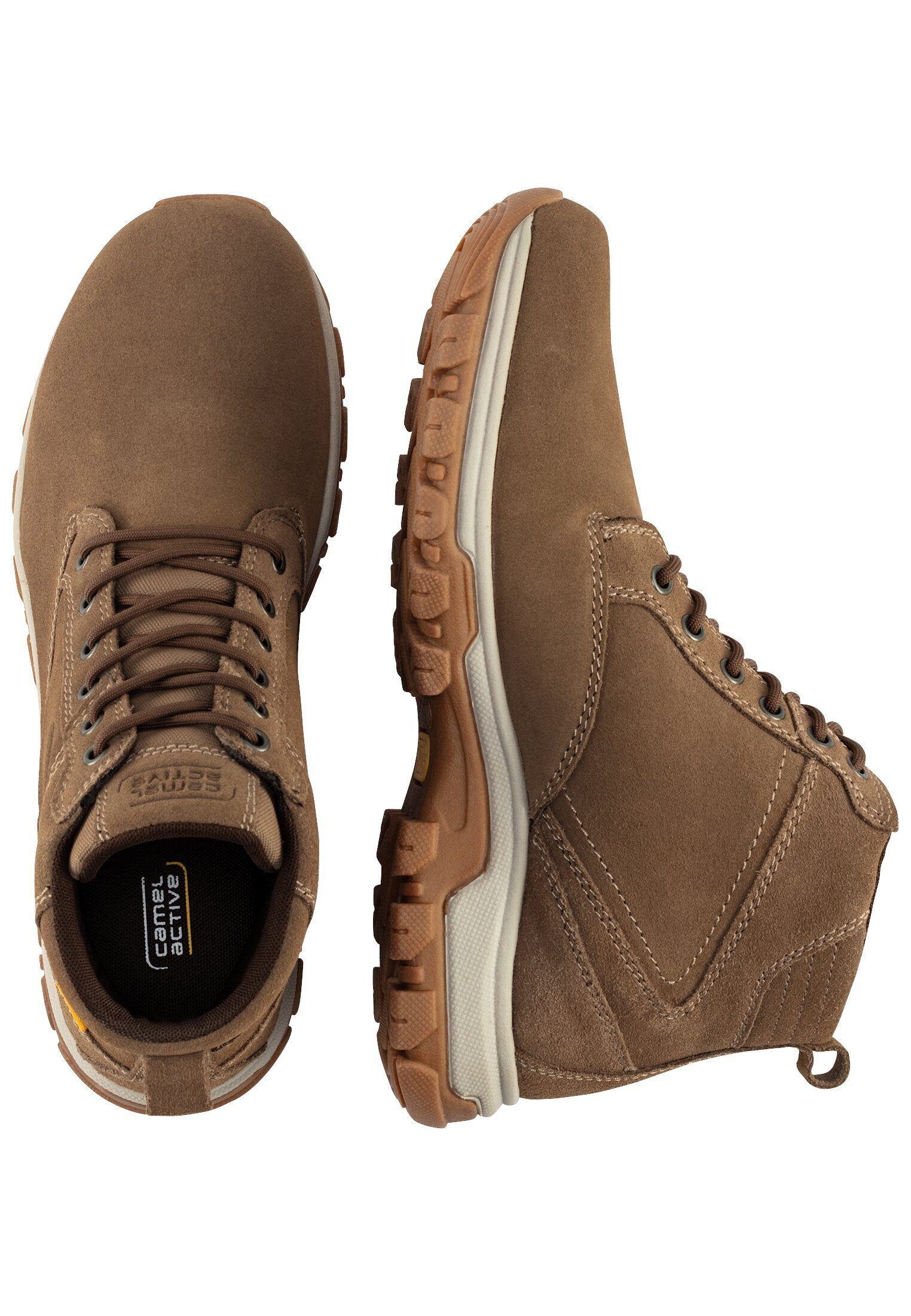 camel active aus Veloursleder Schnürstiefelette