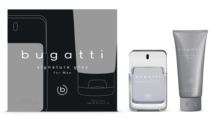 bugatti Signature Grey Eau de Toilette und Duschgel Geschenkpackung