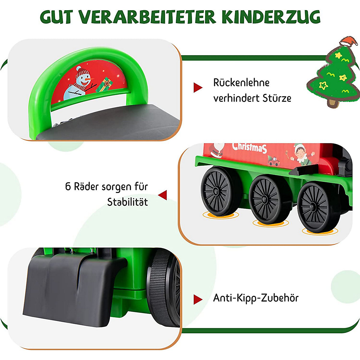 6V Elektroauto Zug mit Schienen mit Musik & Lichter