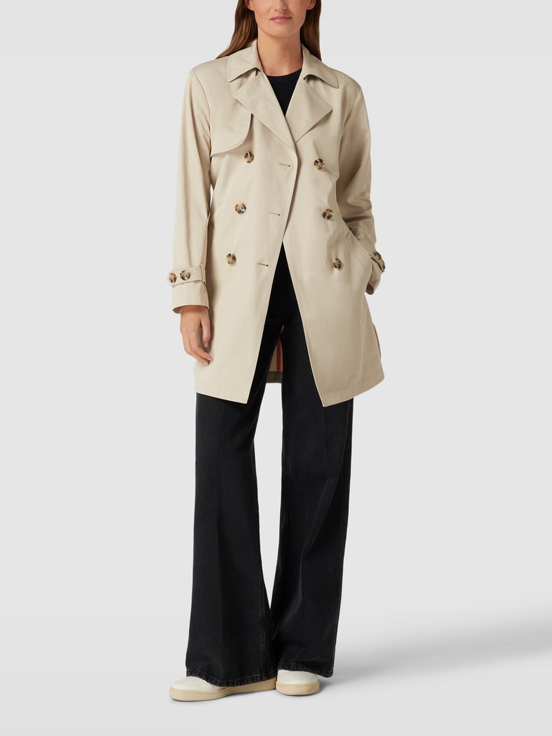 Trenchcoat mit Reverskragen in sand