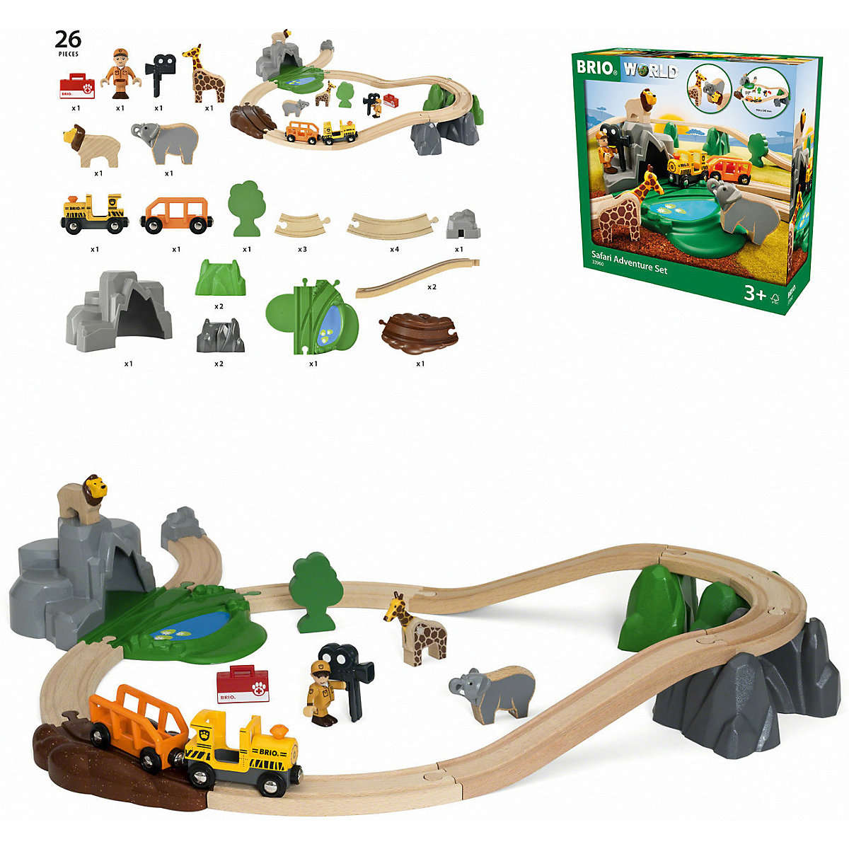 Großes BRIO Bahn Safari Set