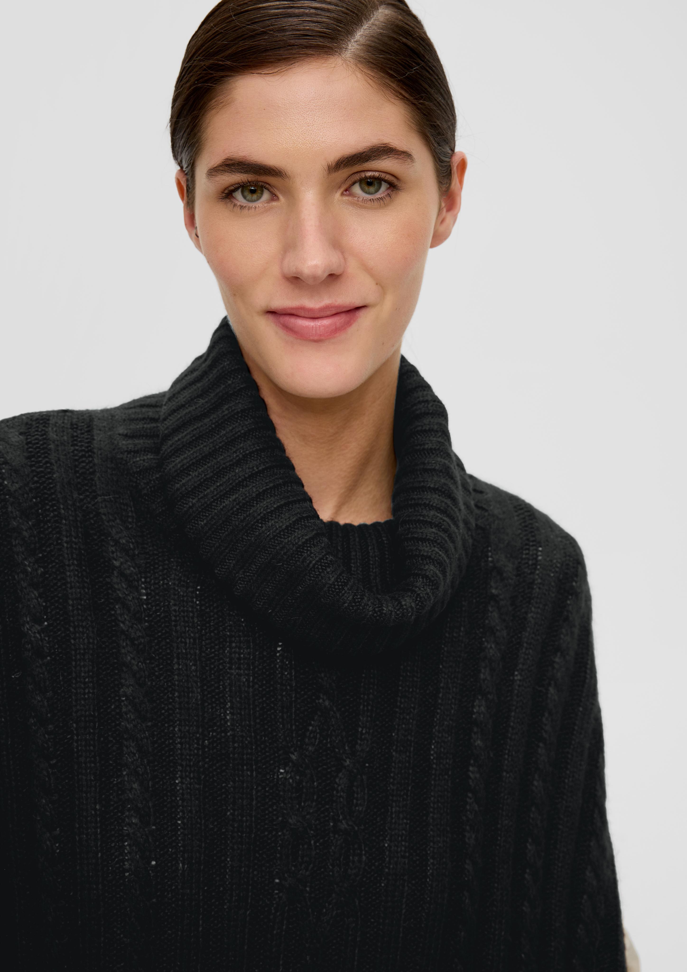 Oversized Strickponcho aus Wollmix  2141988-9999