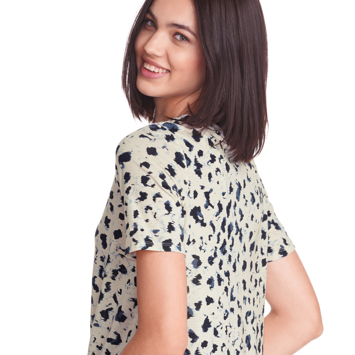 Damen Yoga-T-Shirt mit Knotendetail