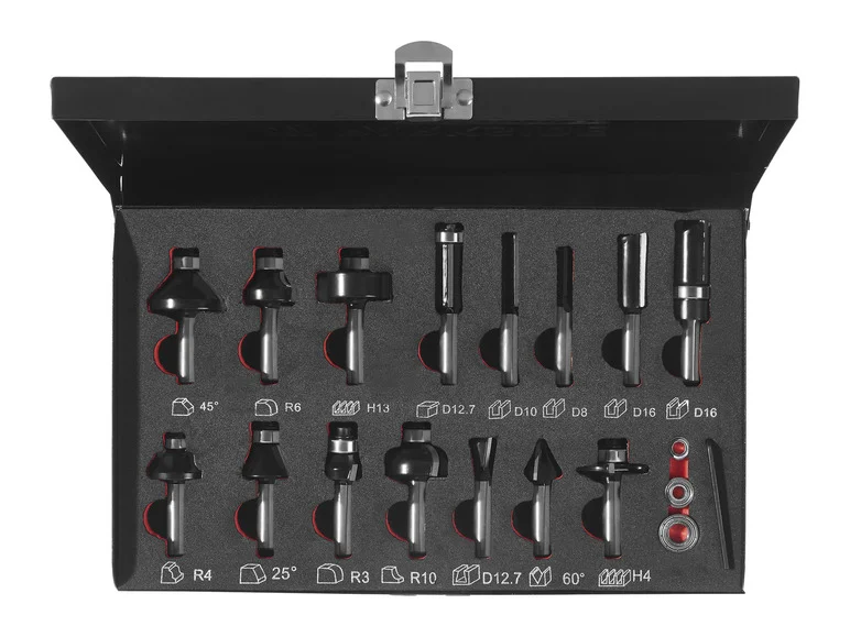Fresas PARKSIDE PERFORMANCE® Zestaw 15