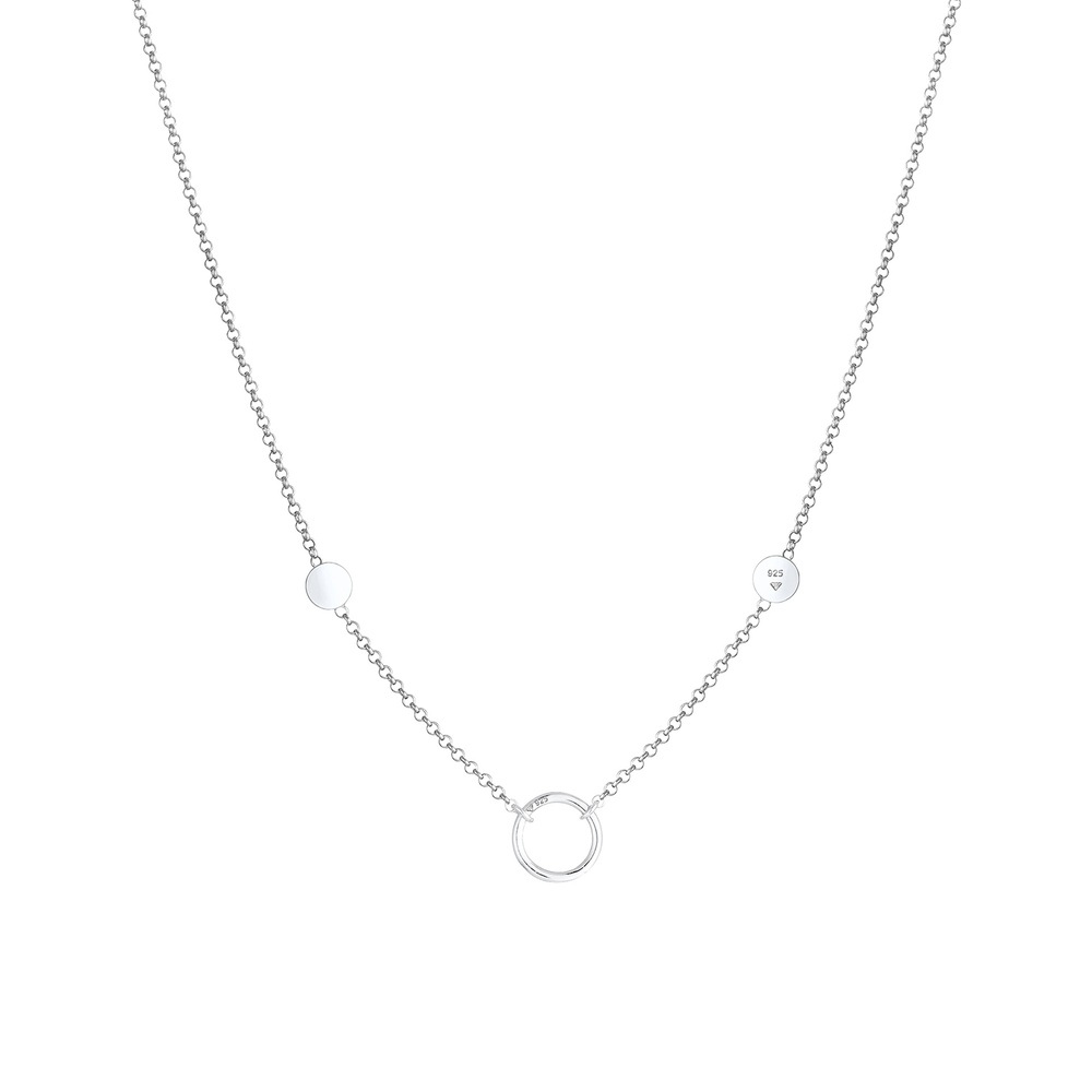 Elli Elli Collier Cercle Pendentif Figaro Basic Trend Collier Femme - (925/1000) Argen Bijoux