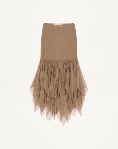 Saia midi de chiffon