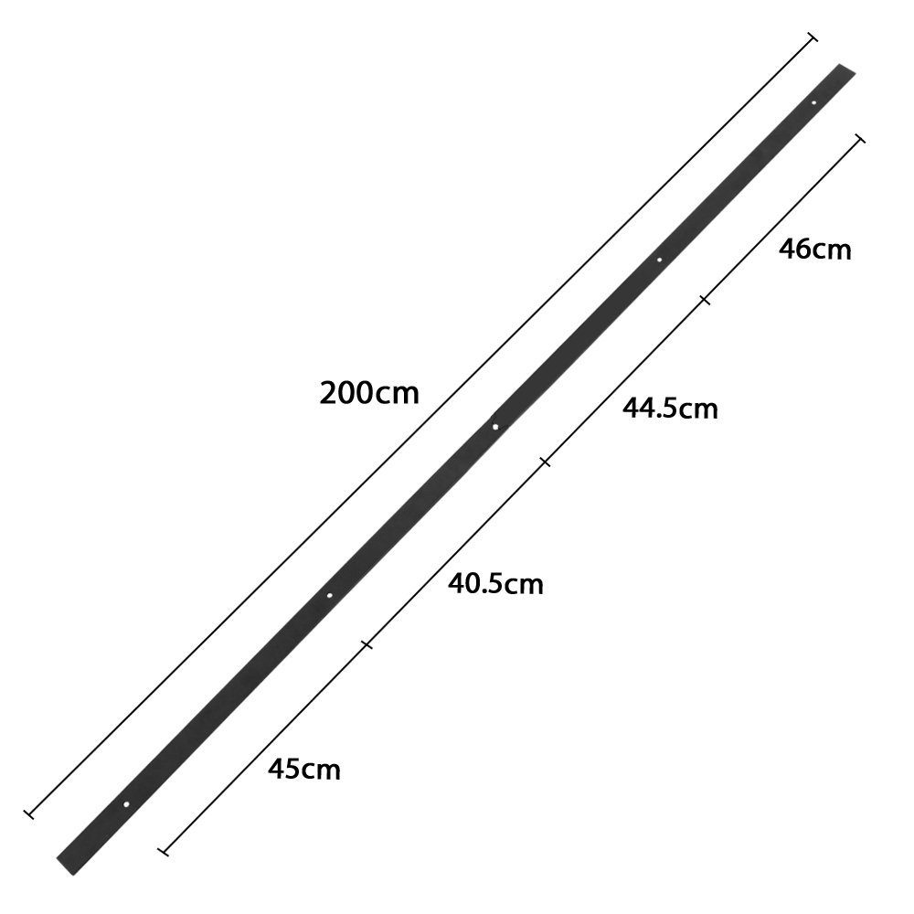 Yaheetech Schiebetür, 200/244 cm Schiebetürbeschlag Set Laufschienen