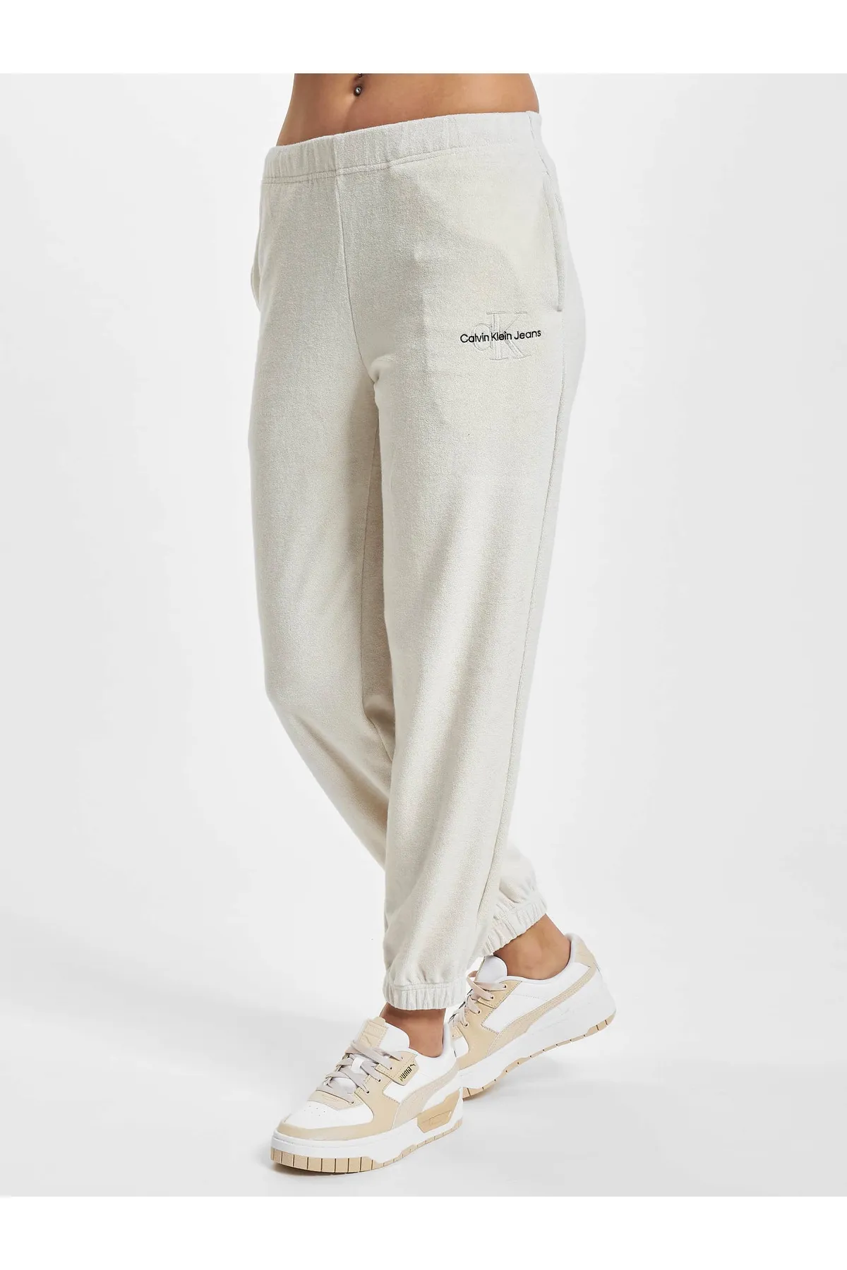 Calvin Klein  Damen Calvin Klein Jeans Monogramm Frottee-Jogginghose