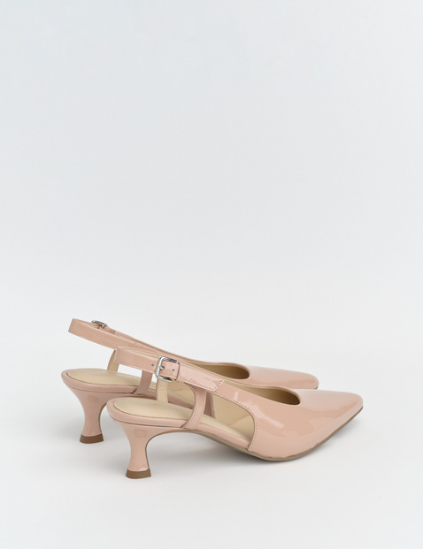 Sling Pumps mit Lackfinish
