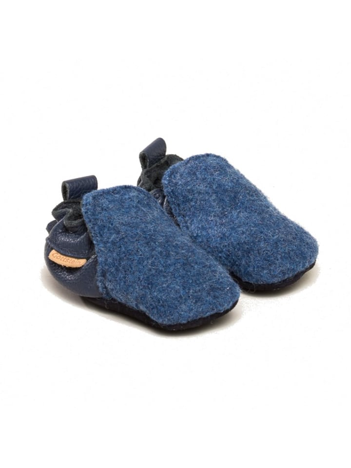 Gottstein Krabbelschuhe Plain in blau günstig kaufen