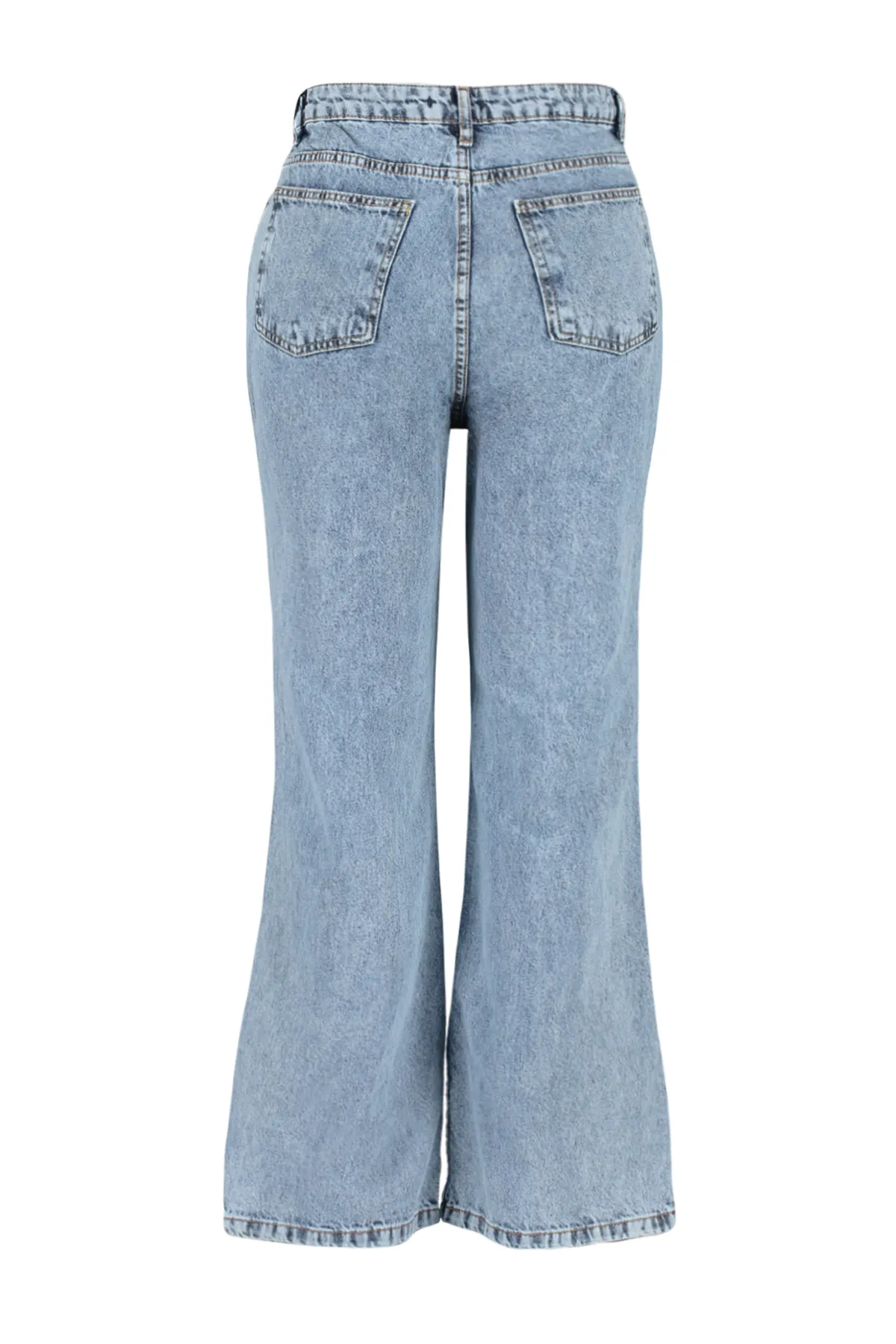 Trendyol Curve  Blaue, weit geschnittene Jeans TBBAW24CJ00008