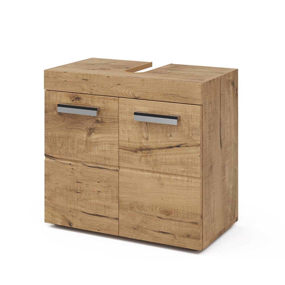 Vicco Badmöbel-Set Badschrank Waschtischunterschrank LUNA Eiche Wotan, (1-St., Badschrank)