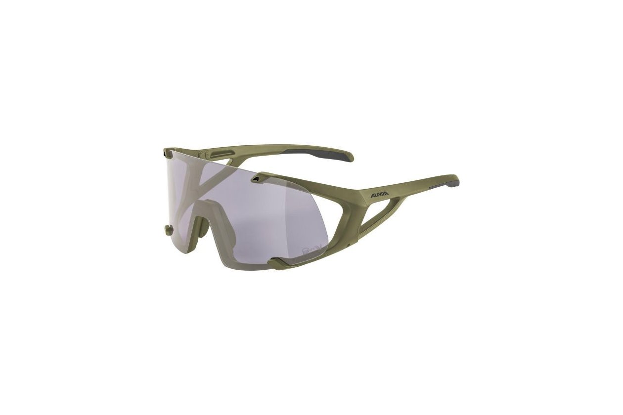 Alpina Hawkeye Q-Lite V olive matt / purple mirror lens