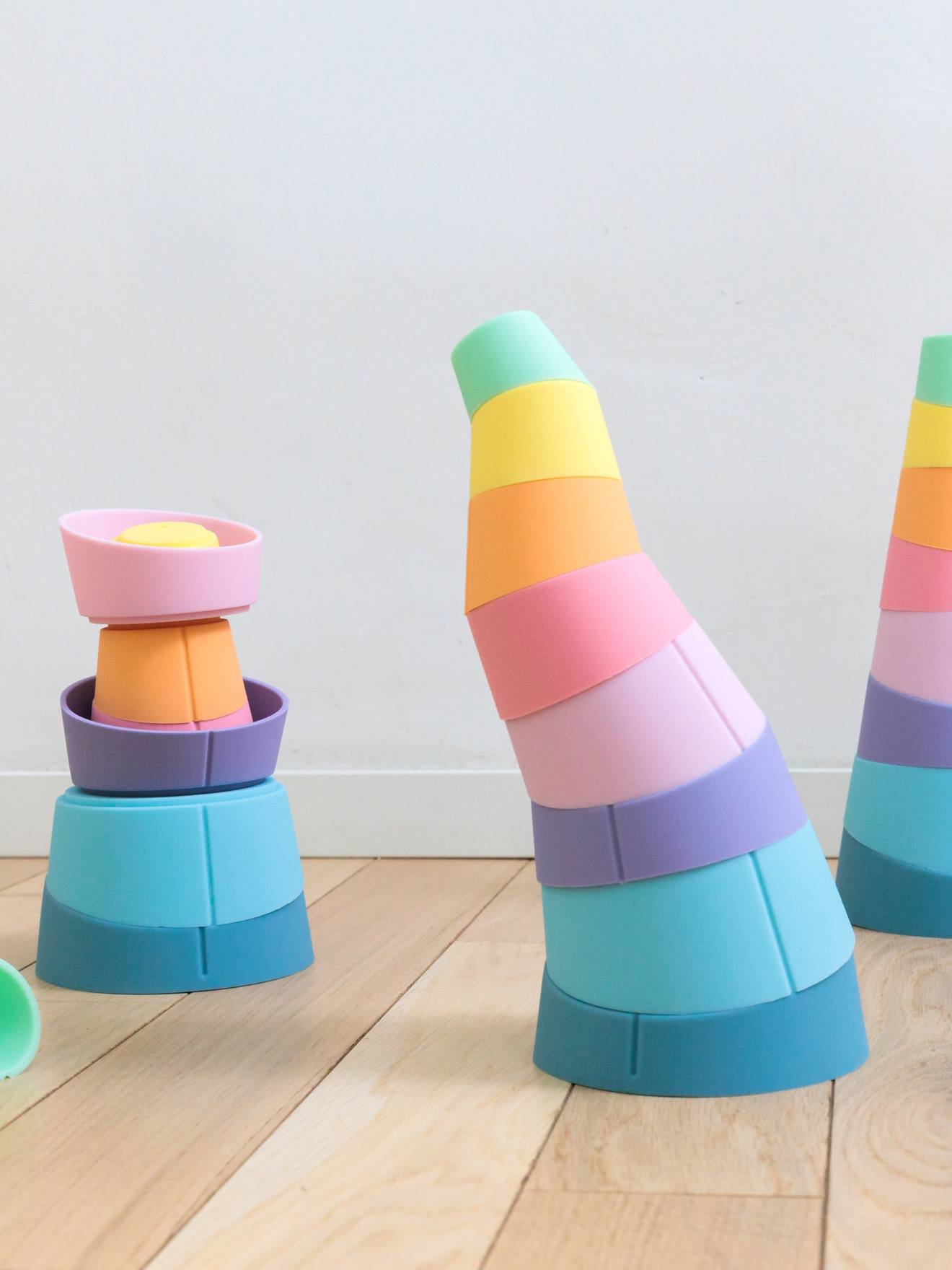 Oppi Kinder Bau-Set STAK OPPI, 8 Silikonteile - mehrfarbig