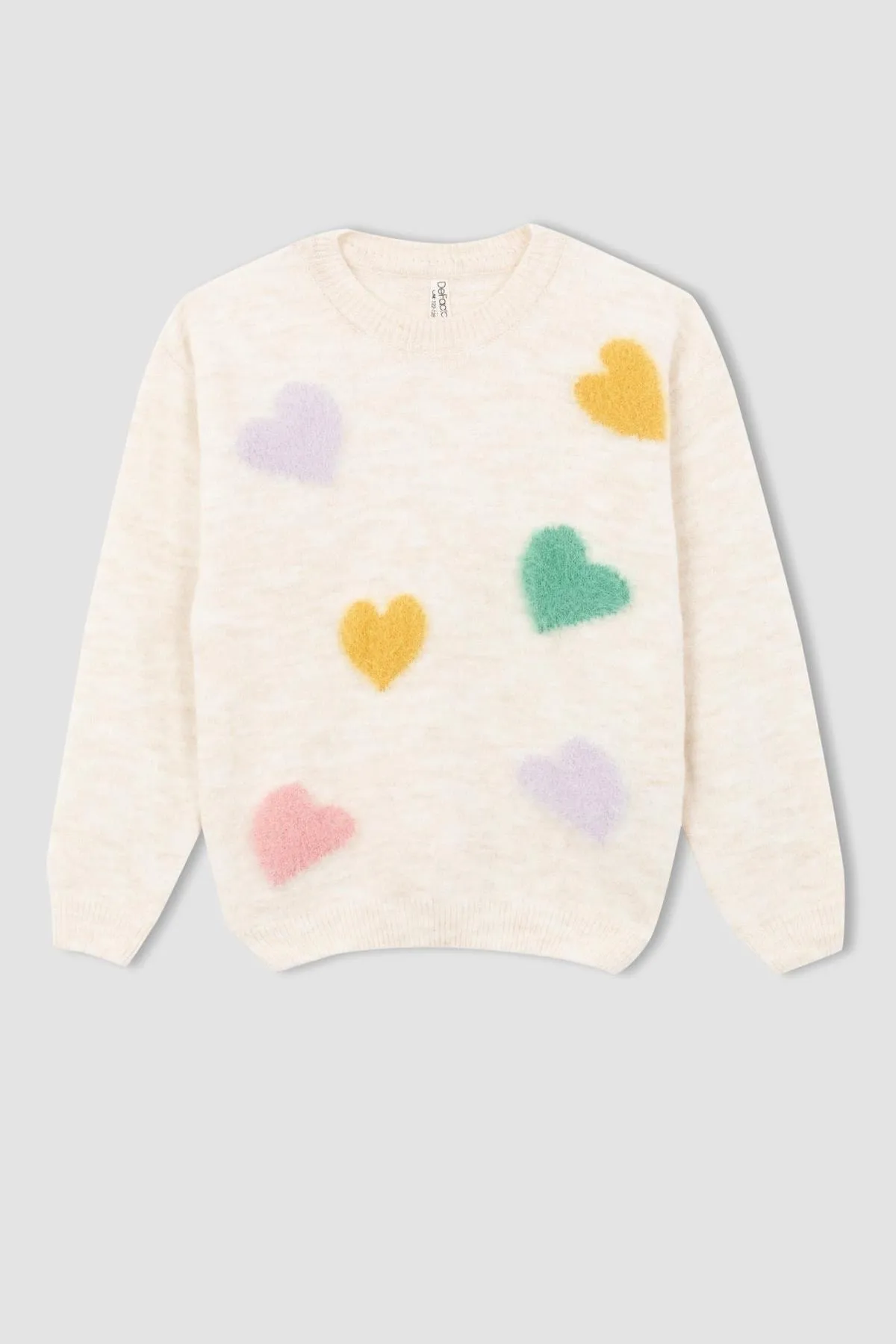 DeFacto  Standard-Fit-Pullover mit Rundhalsausschnitt für Mädchen