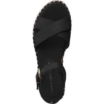 Tommy Hilfiger Shiny Touches Flatform Wedge in schwarz