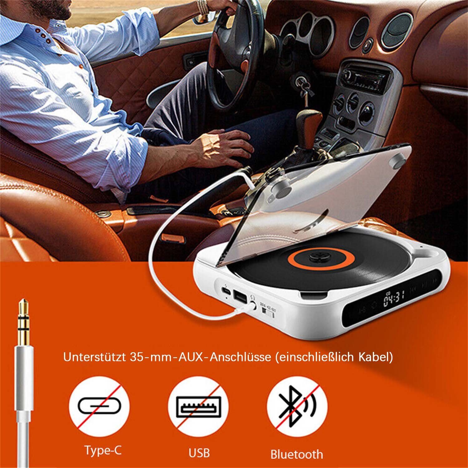 Yoyaxi Auto-Bluetooth-kompatibel, Speicherfunktion tragbarer CD-Player (Mehrere Wiedergabeoptionen, Genießen Sie Musik auf verschiedene Arten)