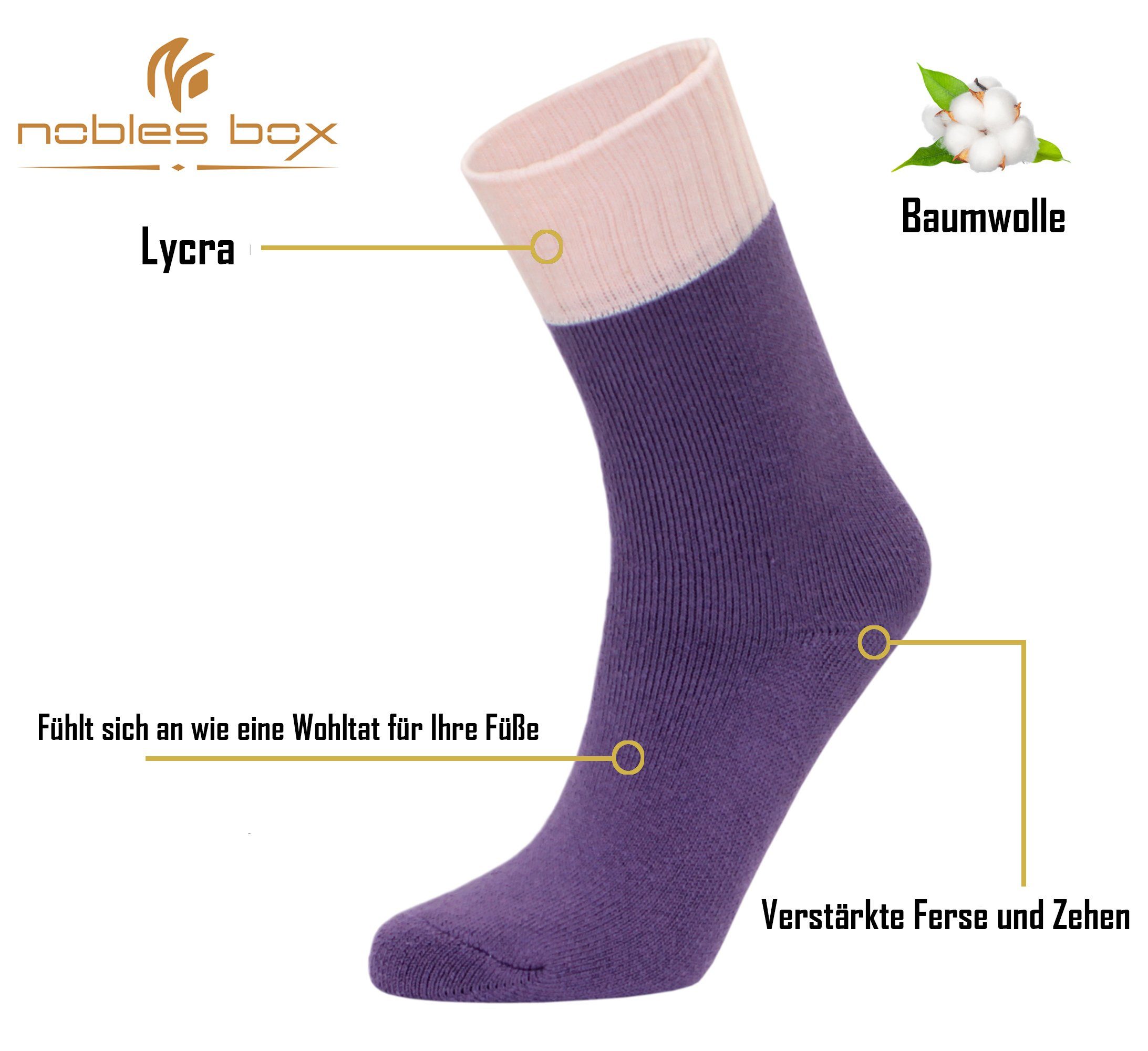 NoblesBox Thermosocken Damen Wintersocken (Beutel, 3-Paar, 37-40 EU Größe) Damen Warme Socken, Damen Arbeitssocken