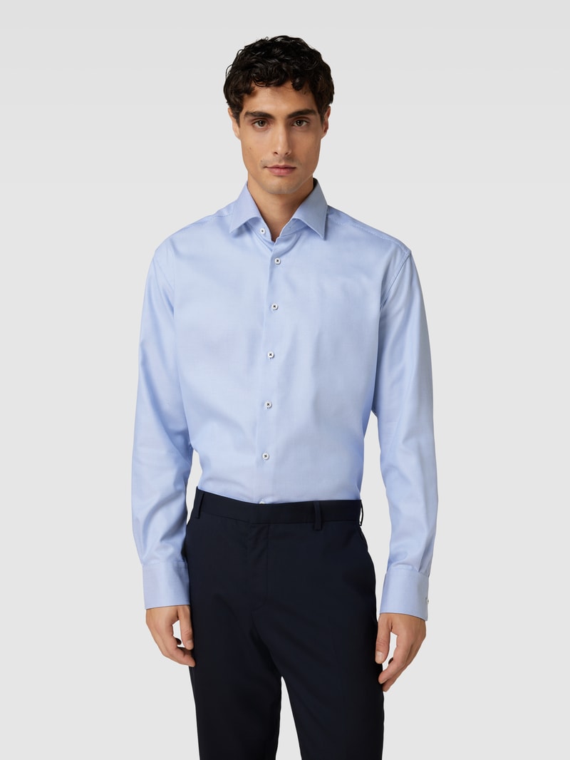Premium Shirt mit Kentkragen in bleu