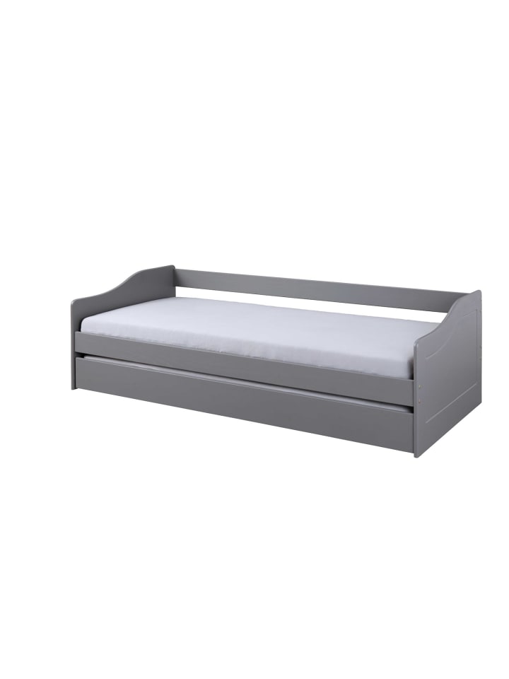 ebuy24 Bett Leonie Grau 207 x 96 cm günstig kaufen onesize