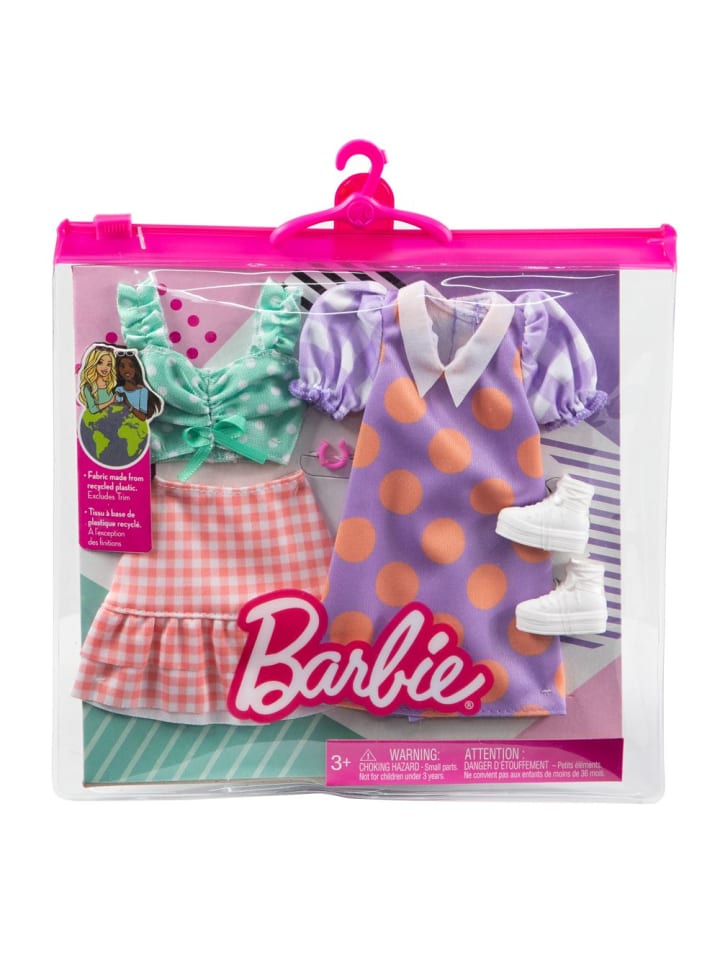 Barbie Dots and Checks | 2 Garderoben Set | Barbie Puppen-Kleidung günstig kaufen onesize