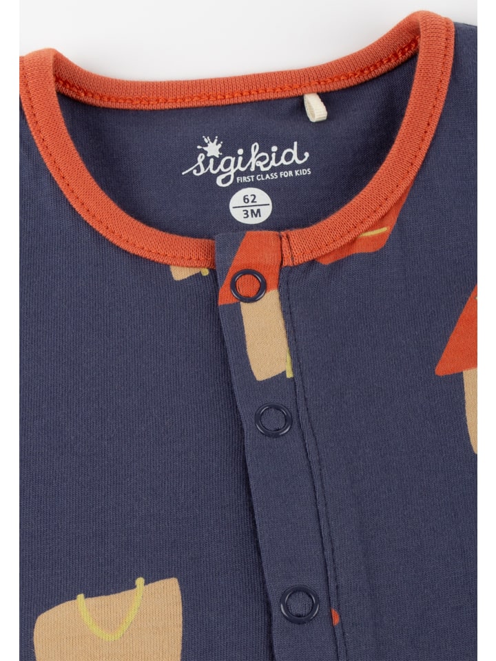 Sigikid Overall Baby Nachtwäsche in Dunkelblau/Rot günstig kaufen
