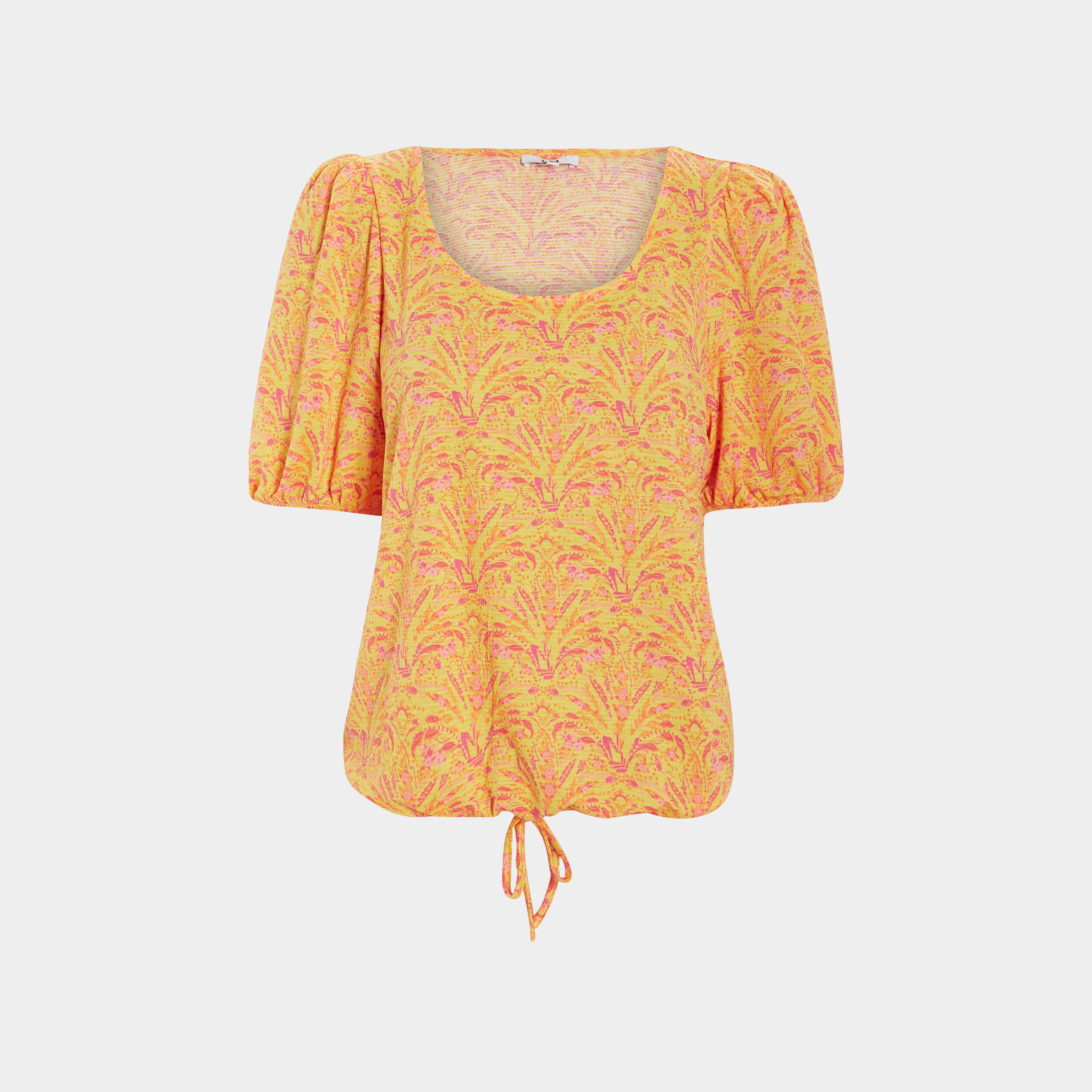 T-shirt manches 3 4 ballons jaune femme | La Halle