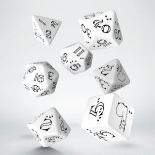 Bright Llama Dice White/Black (7)