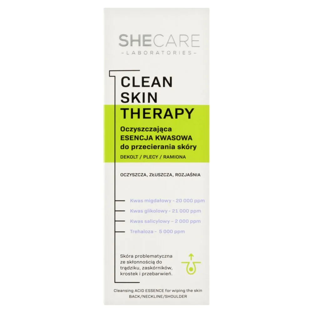 Shecare Clean Skin Therapy - Καθαριστικό οξύ για το σκούπισμα του δέρματος του σώματος