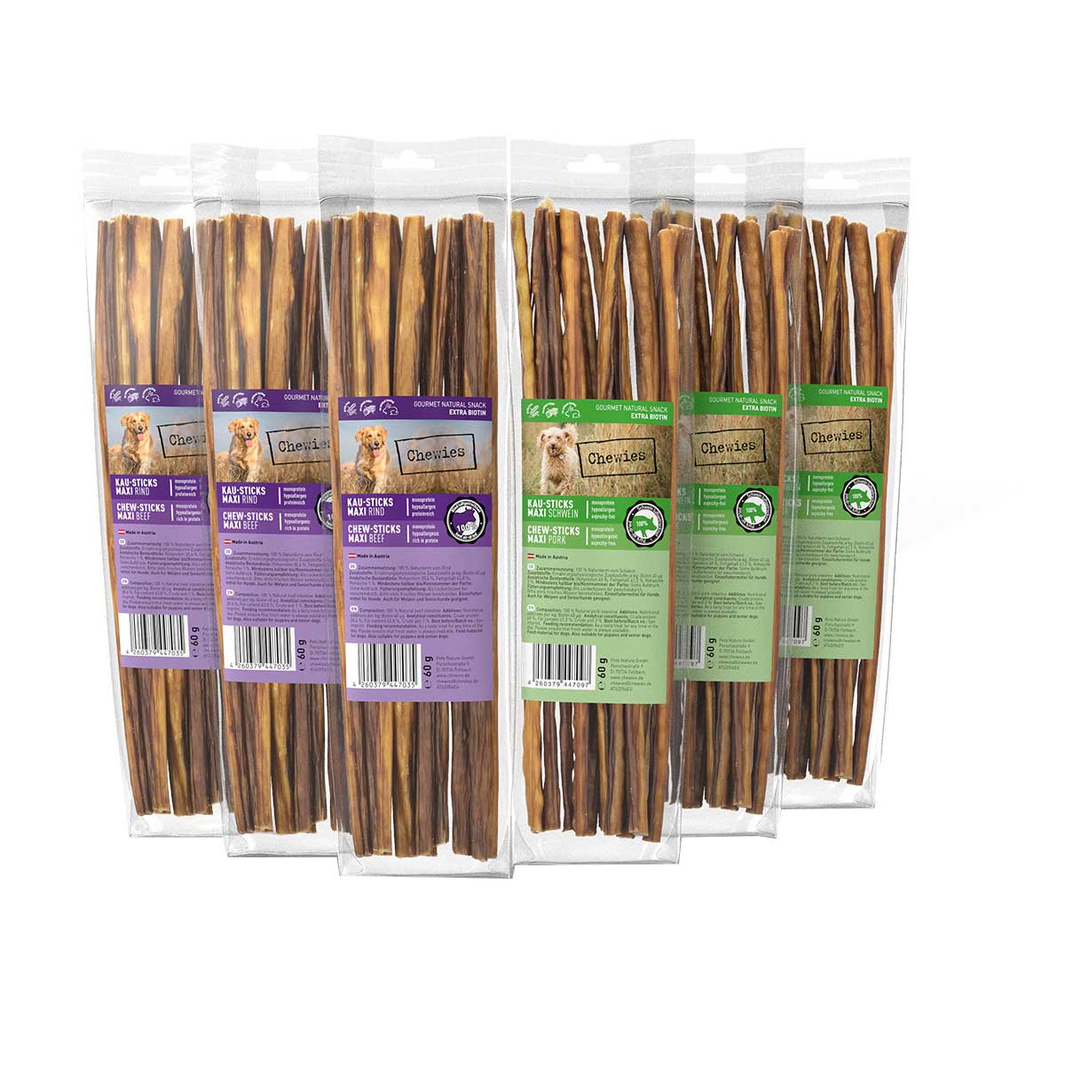 Chewies Sticks Maxi Mixpaket 6x60g günstig kaufen bei ZooRoyal