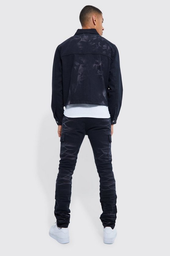 Gebleichte Twill Coach-Jacke