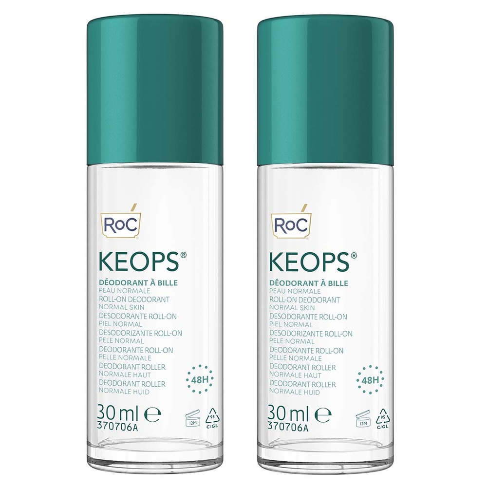 roc RoC Keops Déodorant Roll On 48h Lot de 2 x 30ml Déodorant