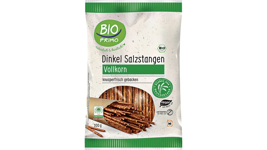 BIO PRIMO Bio Dinkel Salzstangen Vollkorn 100 g