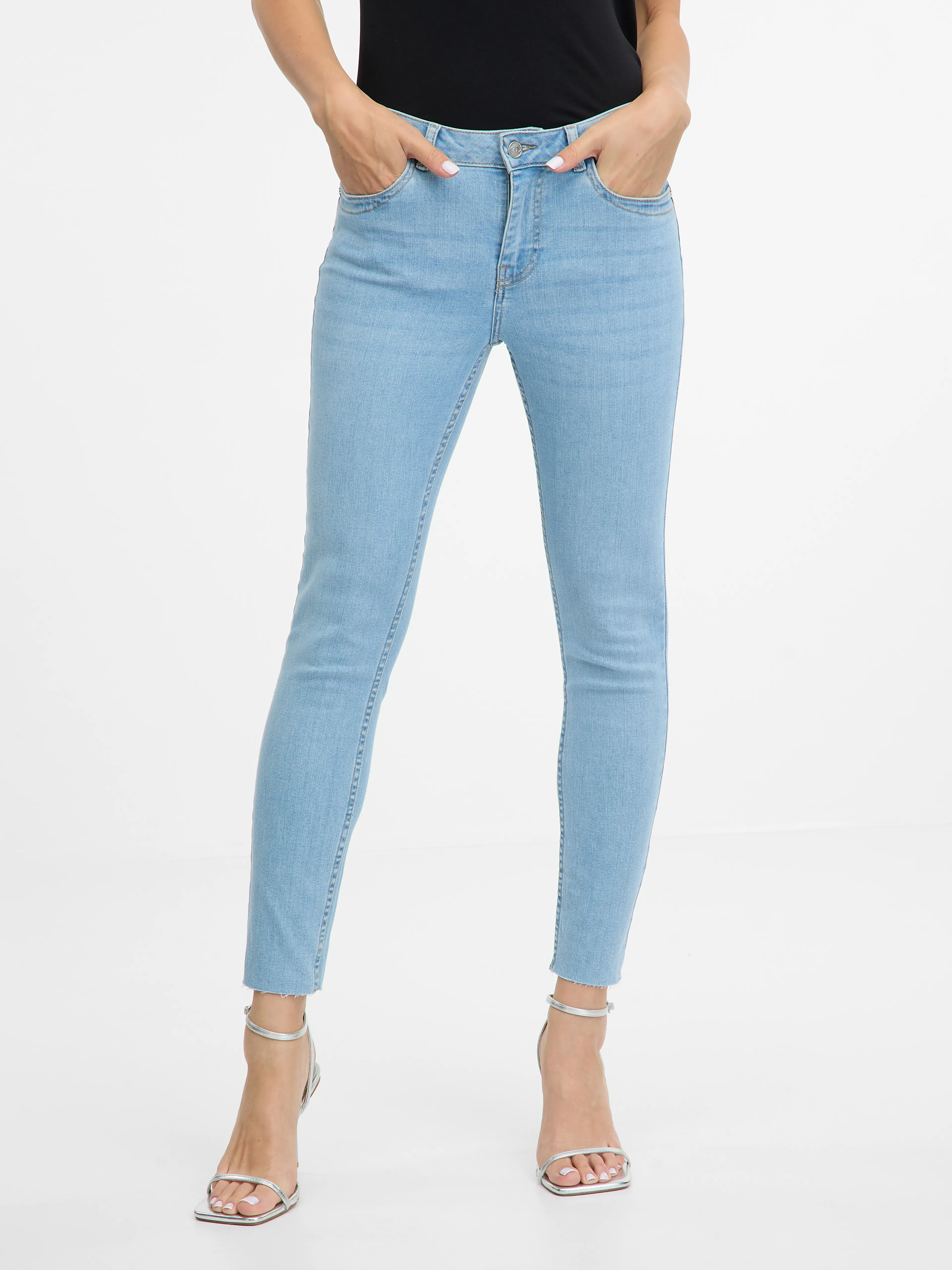 Hellblaue Damen Skinny Fit Jeans ORSAY