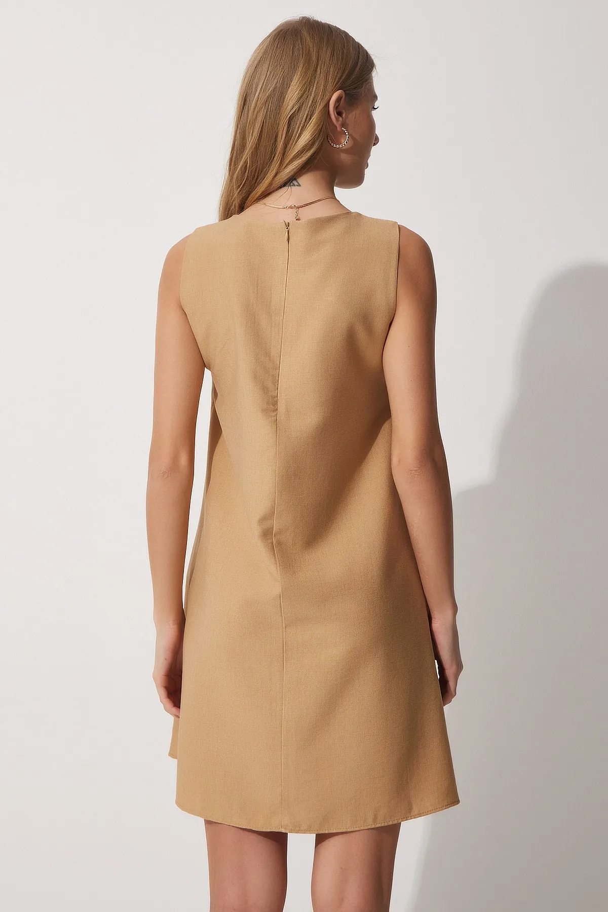 Happiness İstanbul  Biscuit Summer Woven Bell Dress BF00067 für Damen