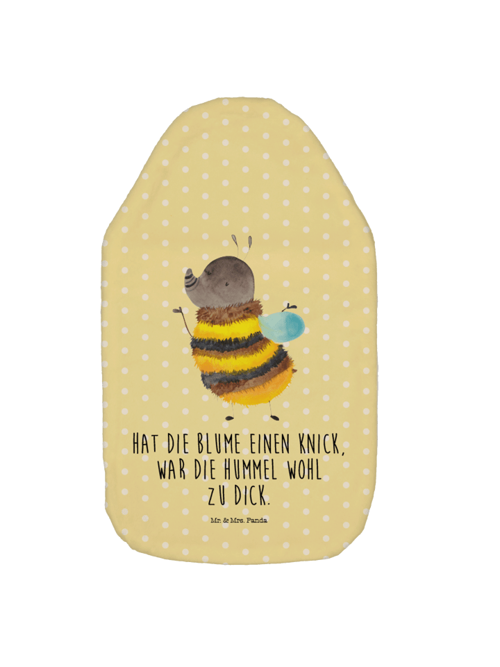 Mr. & Mrs. Panda Wärmflasche Hummel flauschig mit Spruch in Gelb Pastell günstig kaufen onesize