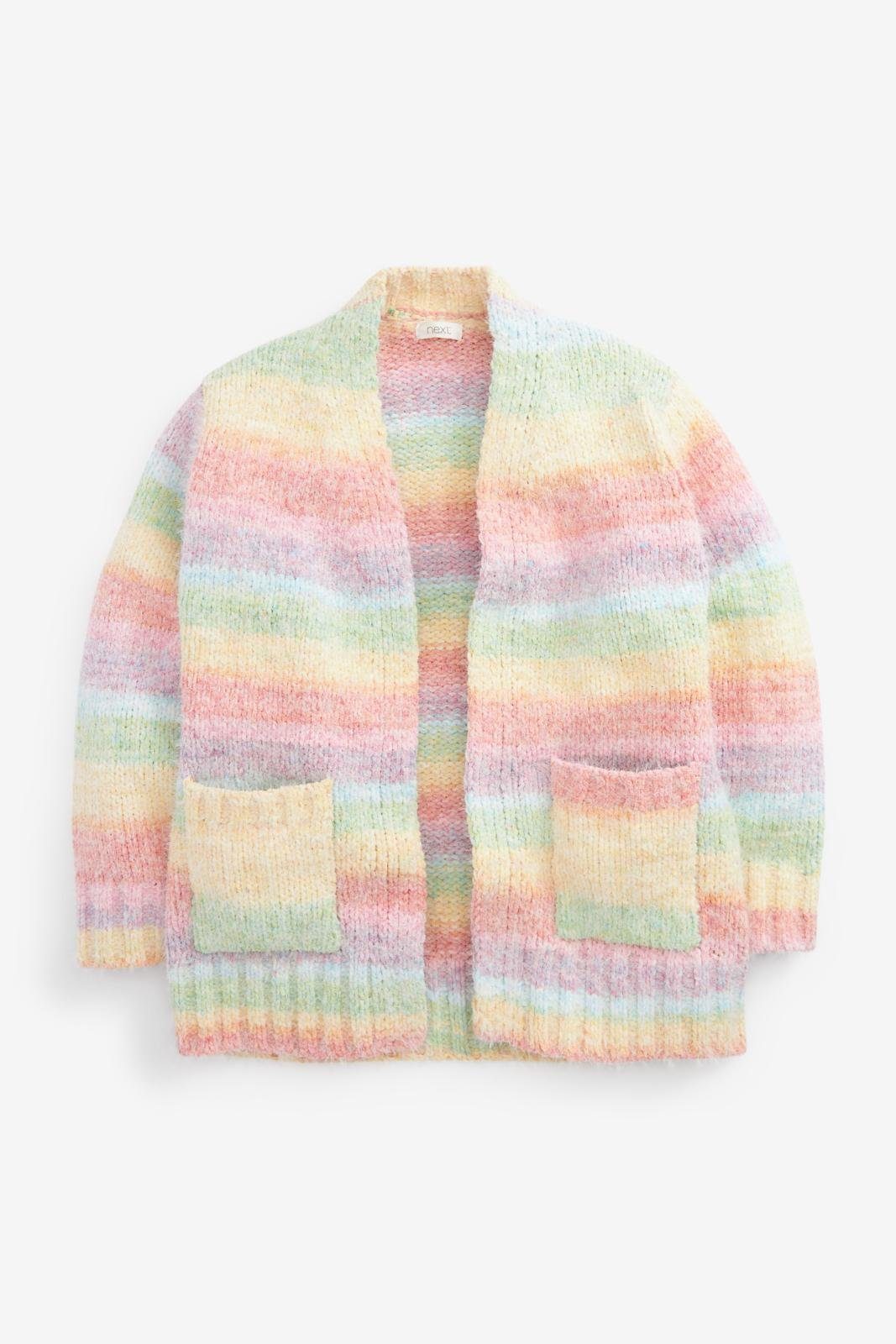 Next Strickjacke Langer, flauschiger Cardigan (1-tlg)