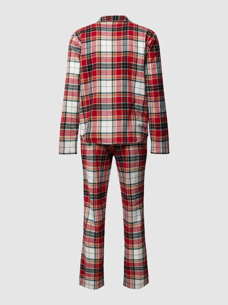 Pyjama mit Tartan-Muster in rot